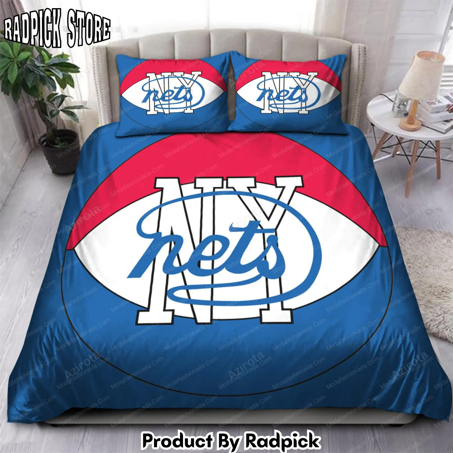 Radpick logo brooklyn nets 140 bedding sets rp3279031